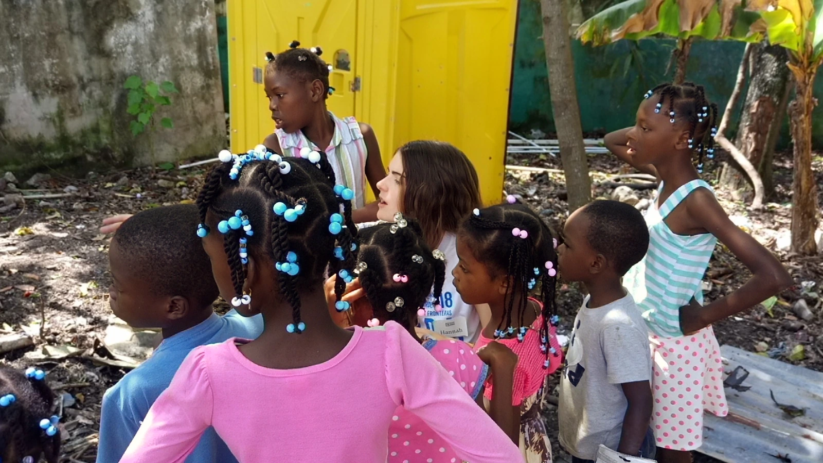 Volunteer with local children